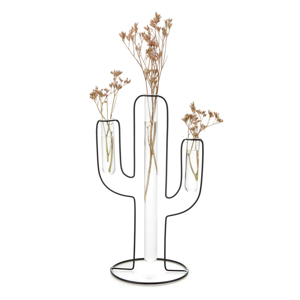 Vaso cactus Silhouette Qué Rico in metallo