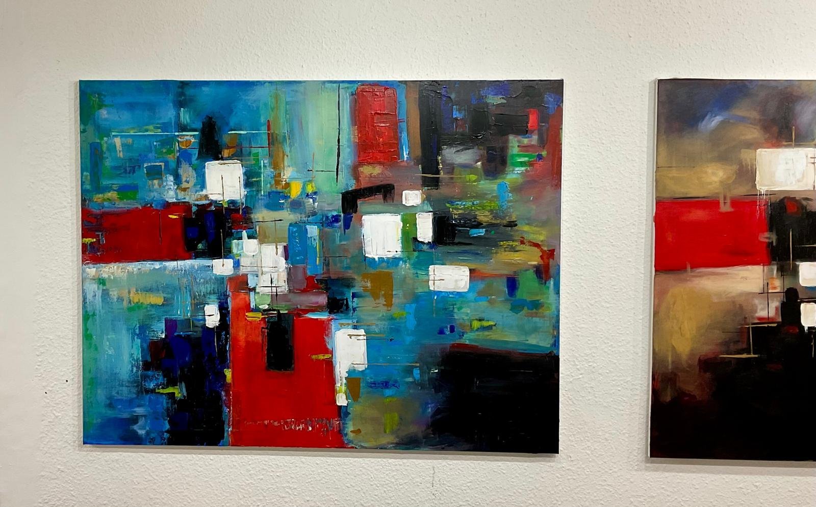 Quadro Danza De Colores Vibrantes, 100 x 130 cm, dettaglio