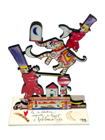 La biblioteca segreta di Prevert, opera Musante firmata, dettaglio
