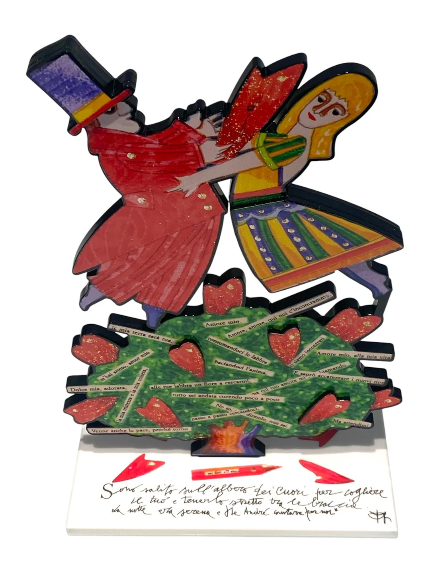 Sono salito sull’albero dei cuori, opera Musante firmata, dettaglio