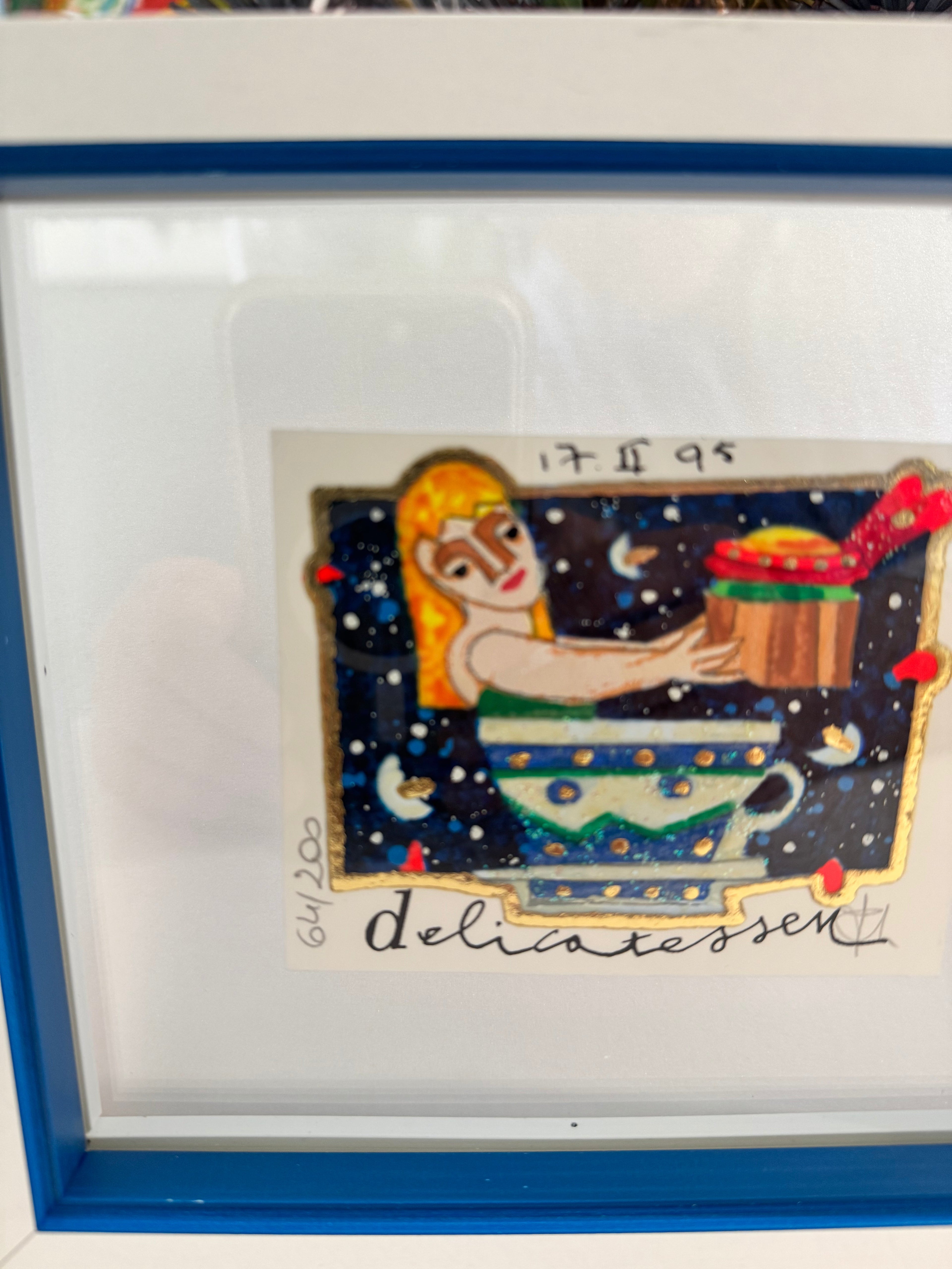 Delicatessen, serigrafia Musante firmata, vista laterale