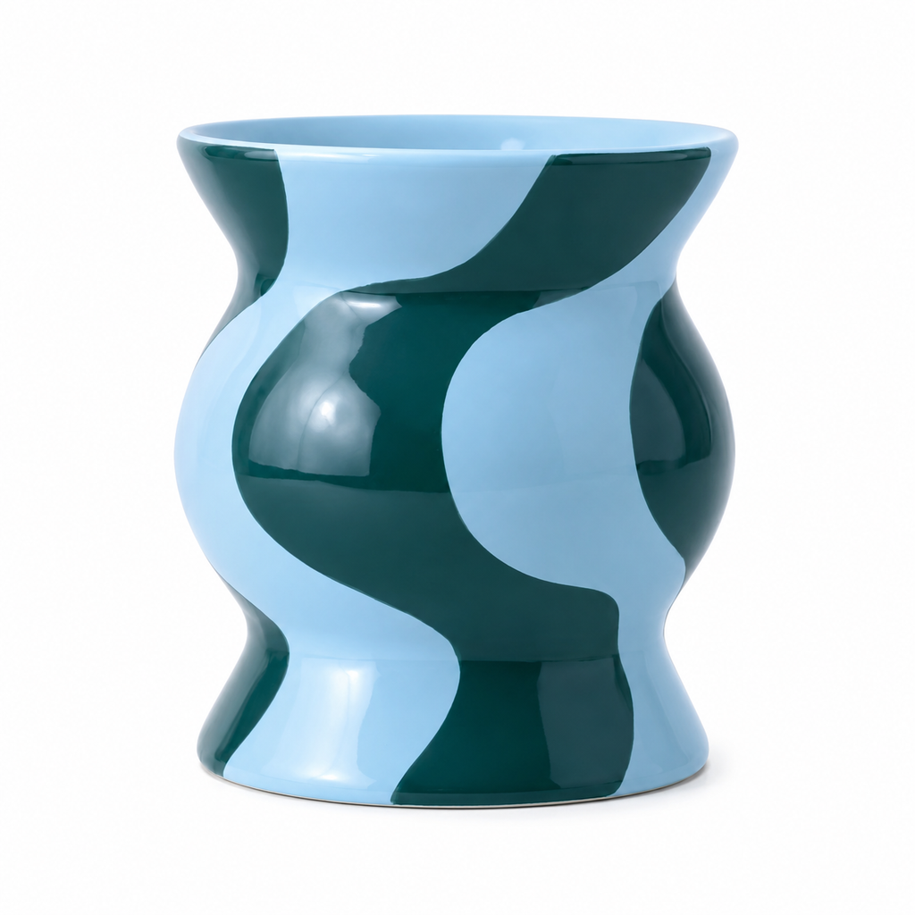 Portapiante Ignacio Qué Rico in ceramica, vista laterale