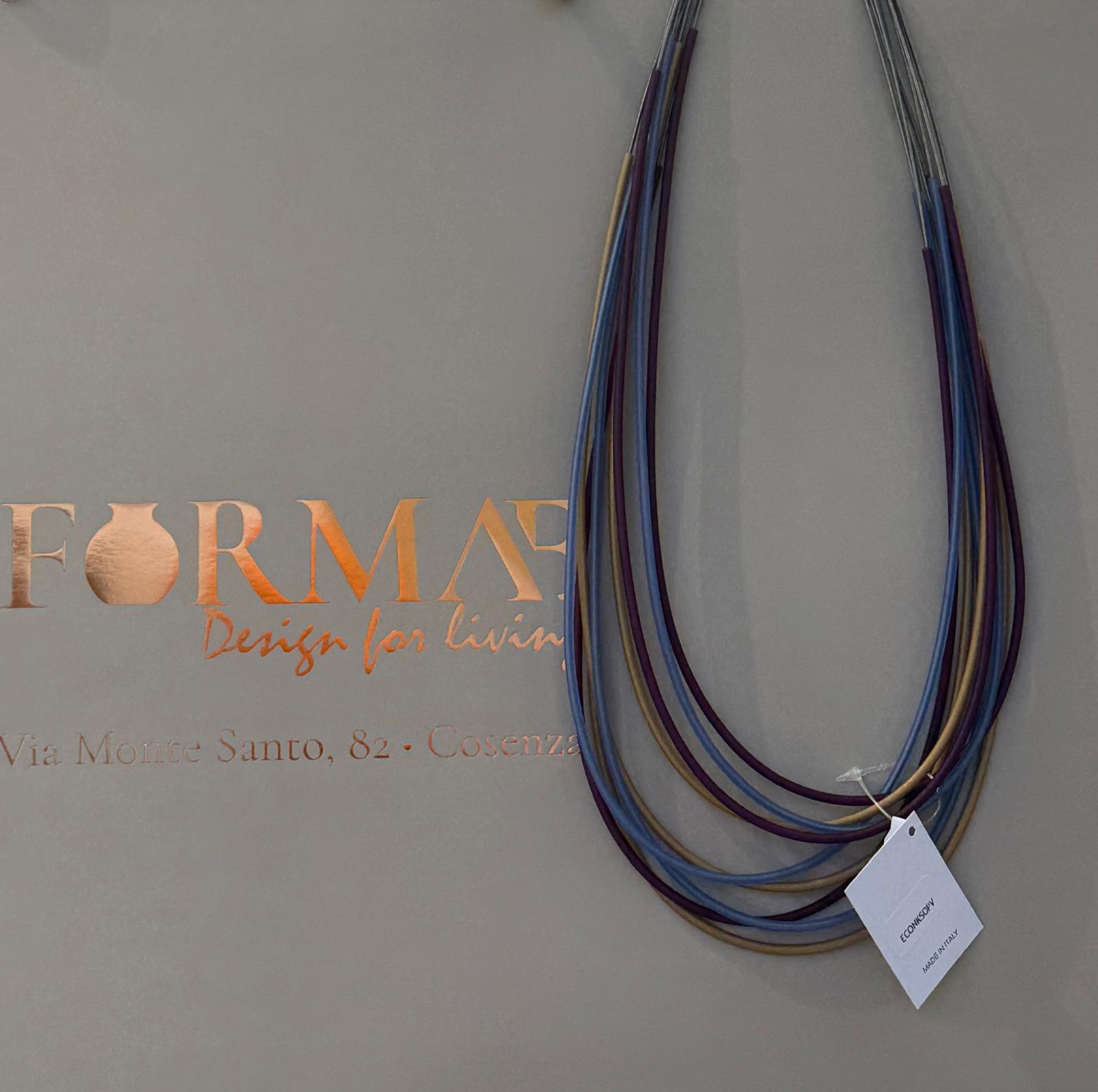 Collana Eco corta in caucciù e molle di acciaio