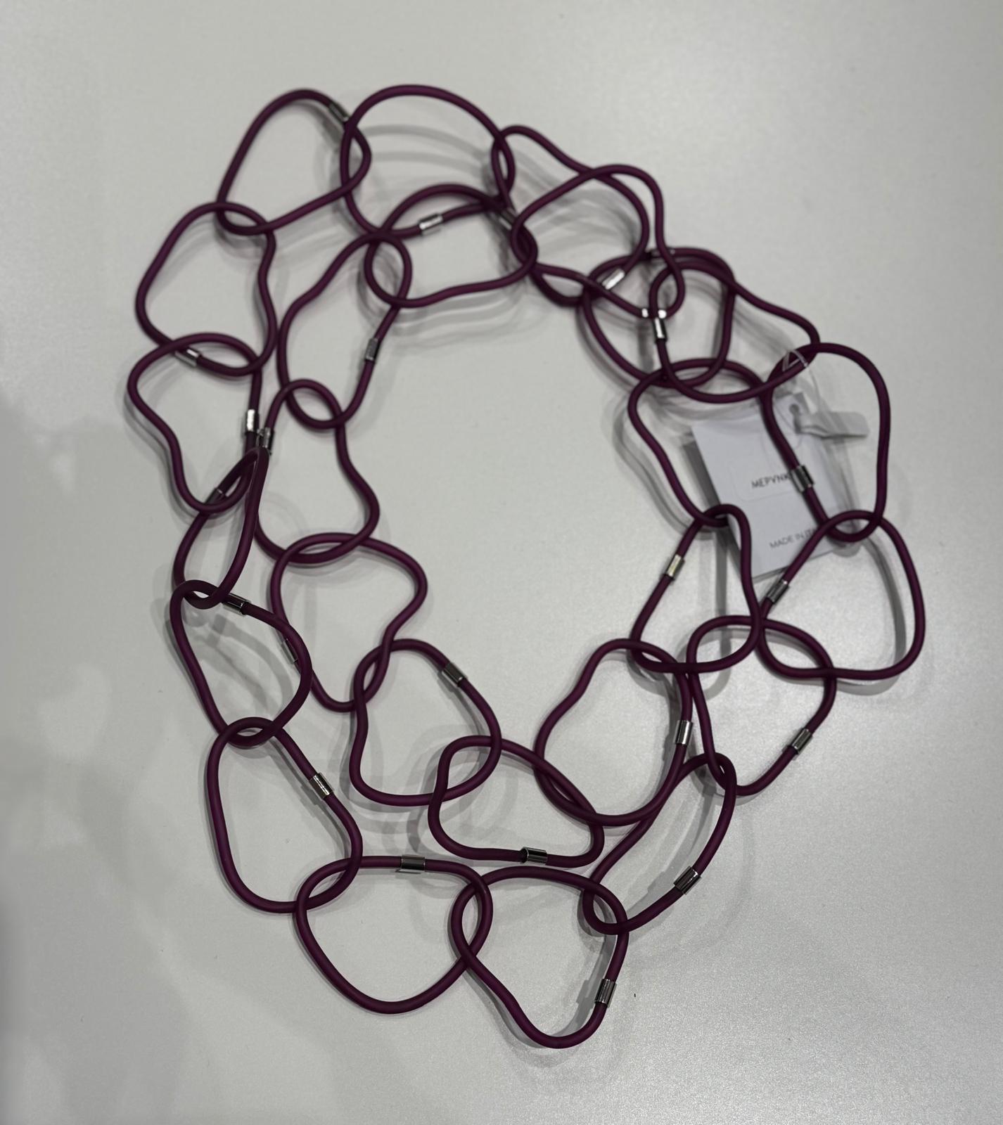 Collana Memory in PVC vinaccia e acciaio