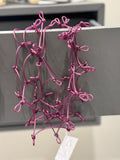 Collana Knots lunga in caucciù vinaccia