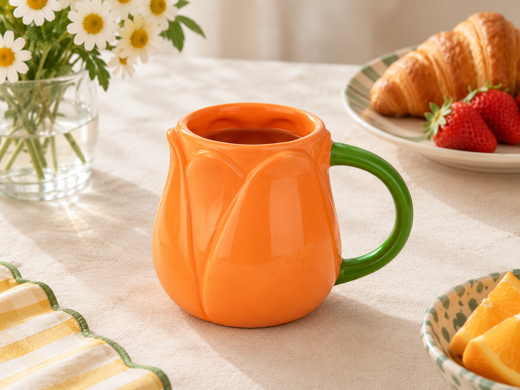 Mug Tulip Qué Rico in ceramica, vista dall’alto