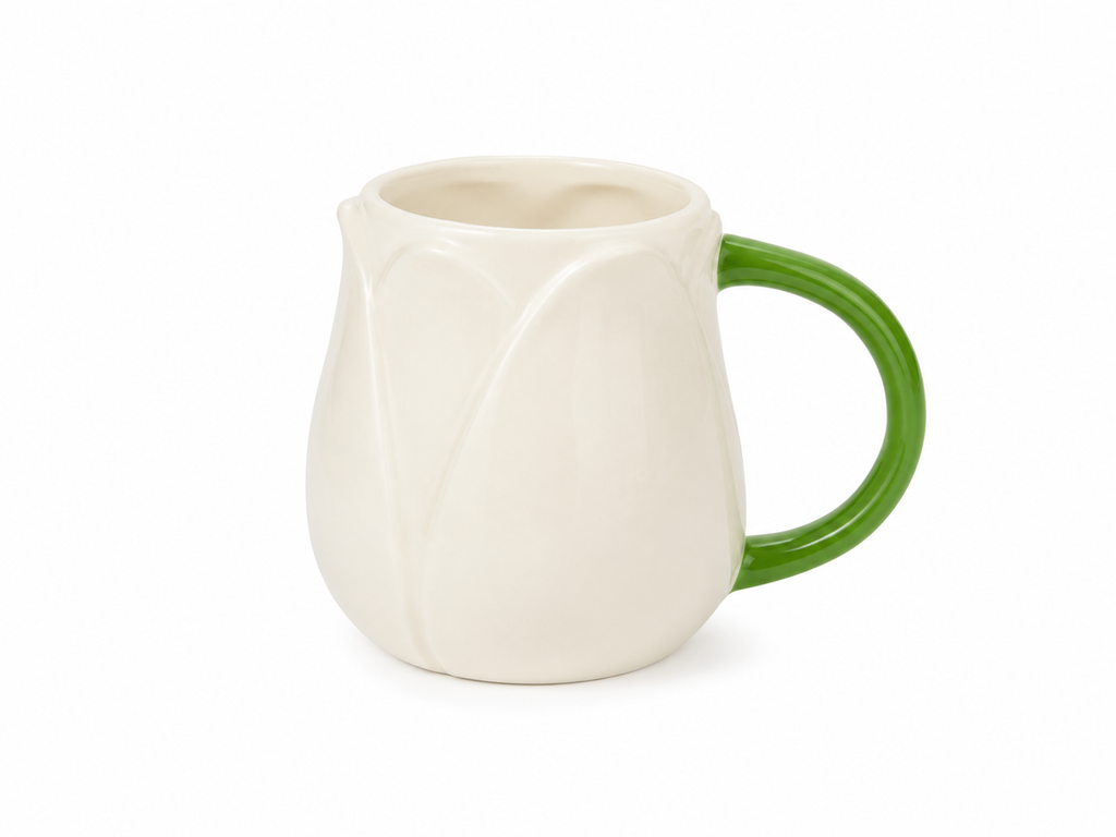 Mug Tulip Qué Rico in ceramica, vista laterale