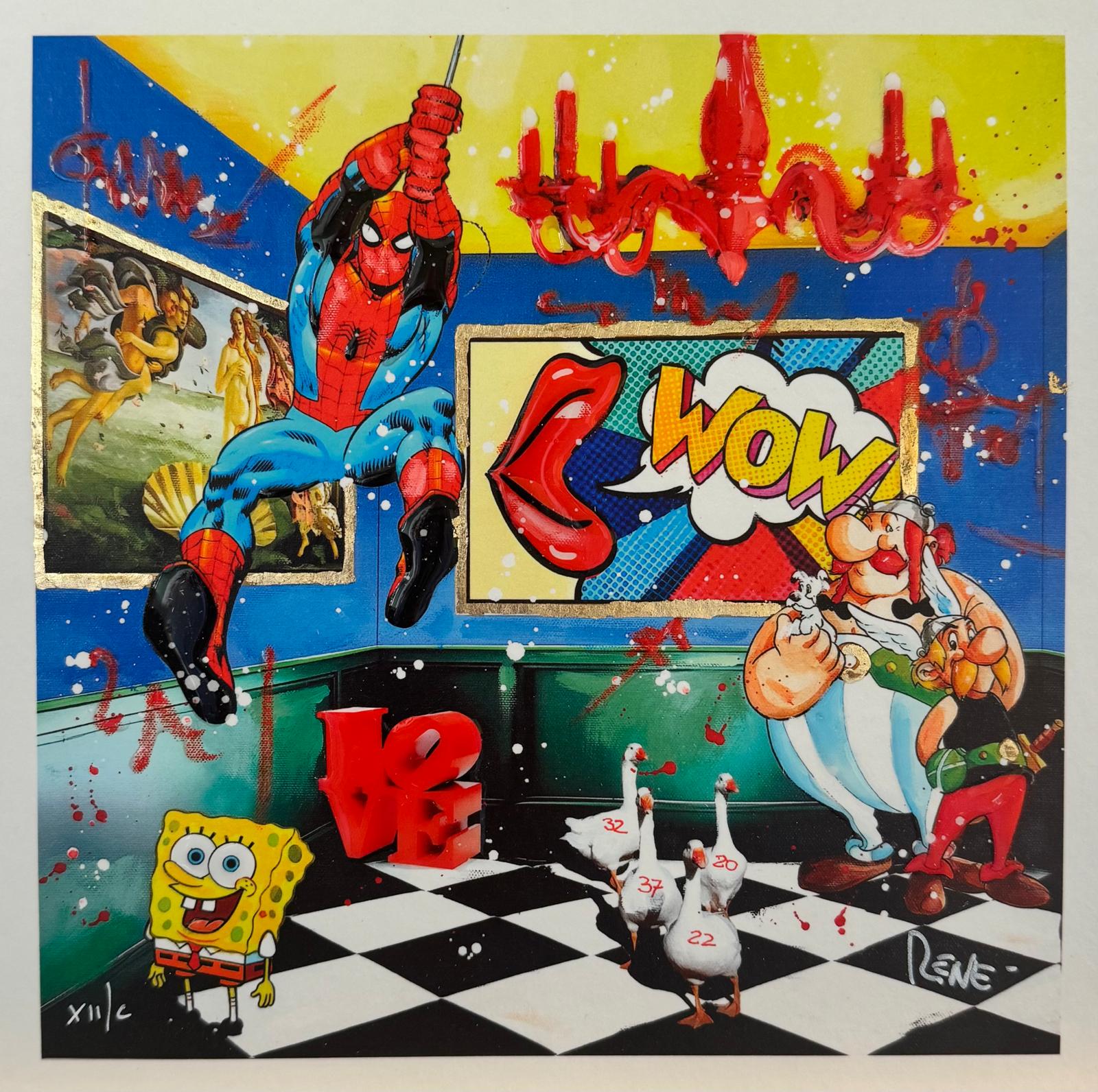 Stampa d’arte: Pop explosion, 20 x 20 cm, opera di Renè