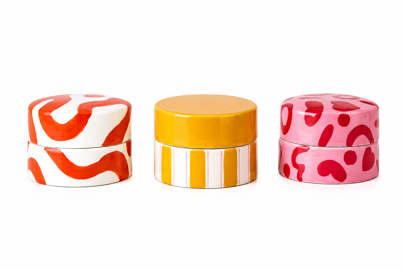 Set di 3 portagioie in ceramica Qué Rico