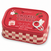 Candela profumata Paddywax Smoked Cherry da 127 g, in lattina rossa e rosa a quadretti con coperchio decorato, su fondo bianco.