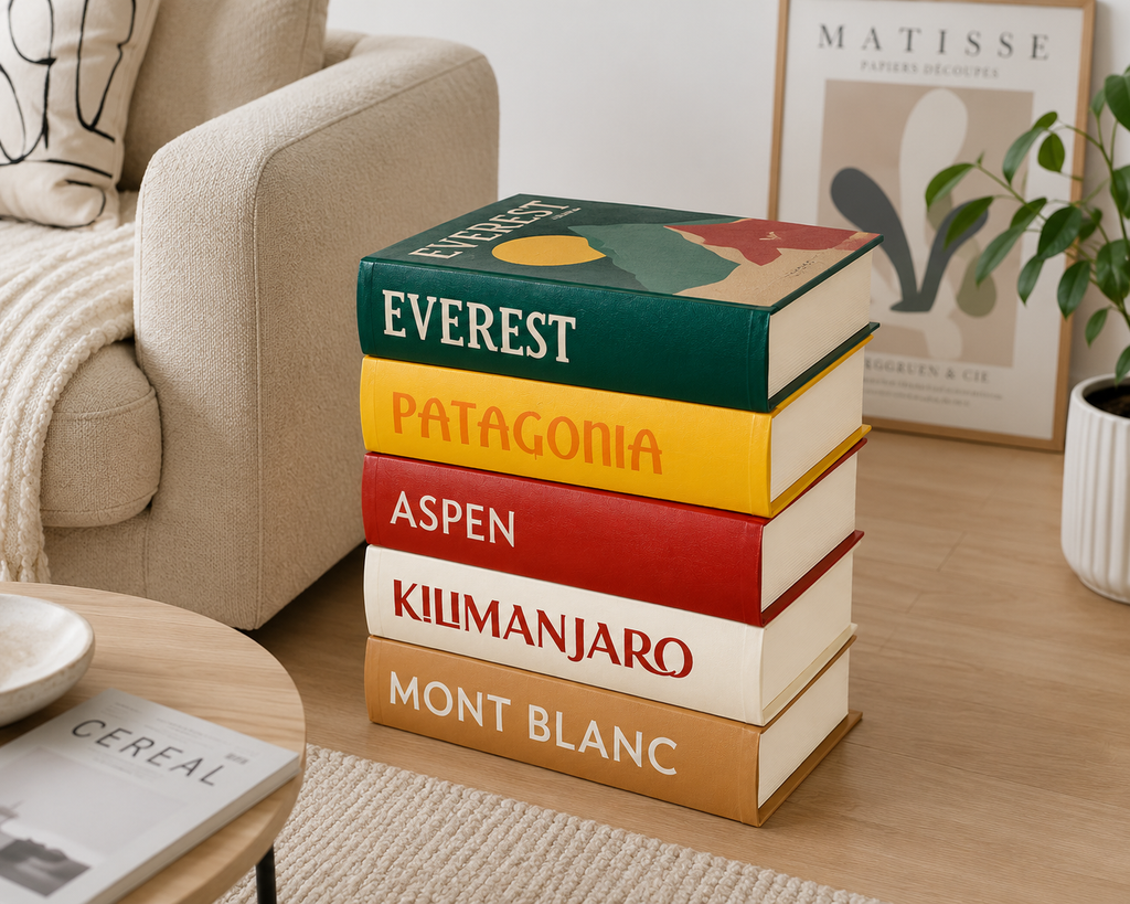 Tavolino contenitore a forma di libri Balvi, retro