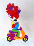 Quadro: "Kiss in motion", opera Lodola firmata, opera di Marco Lodola